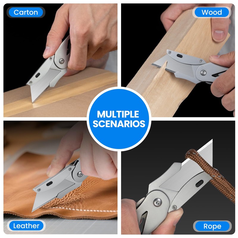 Folding Utility Knife EDC Quick Change Razor Knife Box Cutter