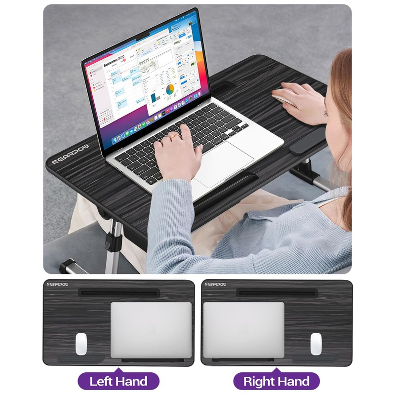 NEARPOW Laptop Bed Tray Table, Height & Angle Adjustable Portable