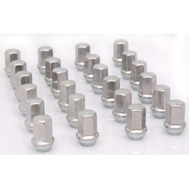 EZDealin Stainless Steel Polished 14x1.5 OEM Factory Style Replacement Lug Nuts Set of 24 fits 2000-2024 Silverado Tahoe Suburban Avalanche Sierra Yukon Denali Trucks SUVs Wheel Nut (24)