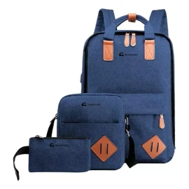 Vintage Mochila Vintage Bag Vintage Basic Color Azul Diseño Liso 20l