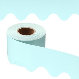 PATIKIL Bulletin Board Border, 65.5 Feet Poster Chalkboard Cork Decoration Trim Scalloped Borders Wall Decor for Classroom Office Locker, Lake Blue