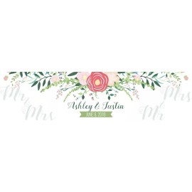 My Wonderful Labels 100 Mr & Mrs Floral Wedding Water bottle labels easy to use Great for weddings