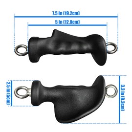 Ergonomic Tricep Rope Pull Down Attachment, Upgraded Long Triceps Rope Cable Attachments for Gym, LAT Pull Down Bar for Cable Machine, Tricep LAT Pulldown Workout Cable Attachments (Cable HANDLES-02)