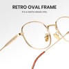 Cyxus Retro Oval Blue Light Blocking Glasses for Women Men