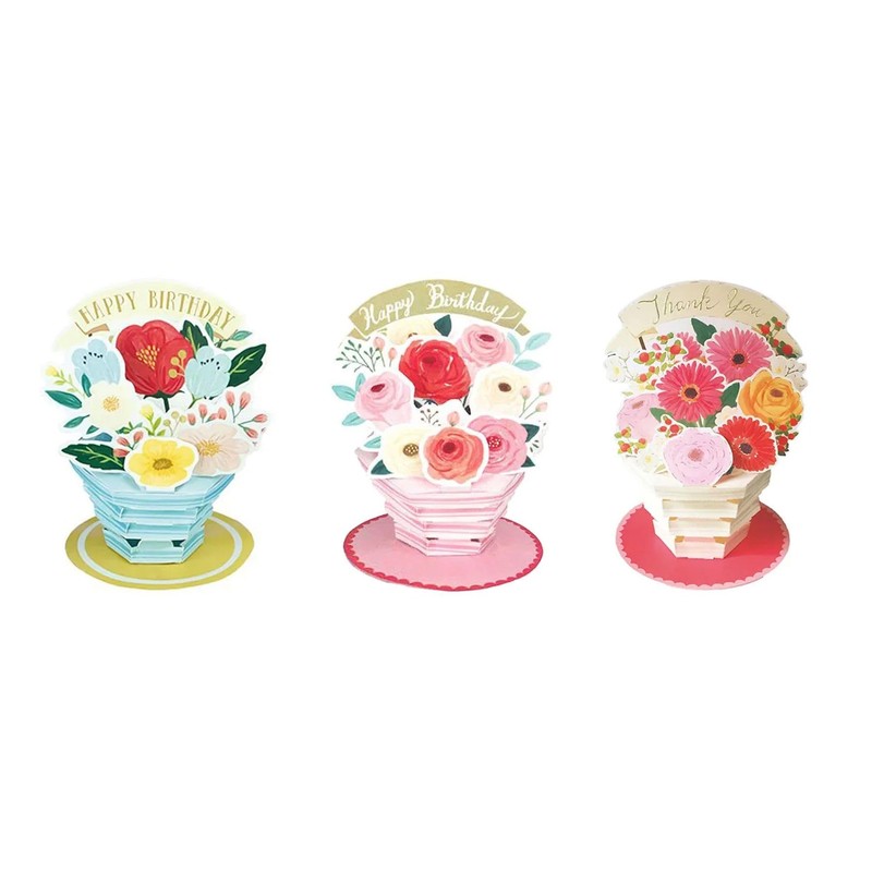 Greeting Life Birthday Card Flower Pot Mix TK-19