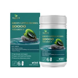 Health-N Green-lipped Mussel 10000 Vitamin D 365 Tablets / 헬스엔 초록입홍합 10000 비타민D 365정
