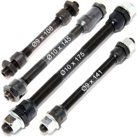 Easyboost Front Wheel Axle 9 x 108mm Hollow Bike MTB Road Universal Hub with Conical and Hexagonal Nut Wheel Bicycle