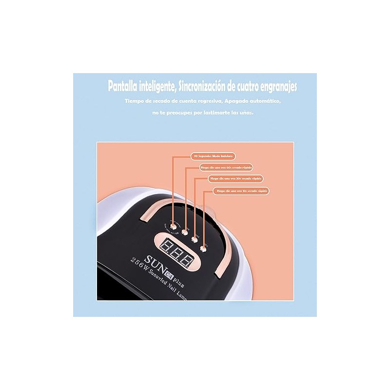 Kit de Uñas Lámpara De Uñas LED UV 256w Pinceles