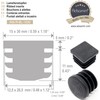 Adsamm 4 x Lamellar Plugs, Black, 11 x 26-13 x