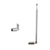 POBADY TV Male Plug Connector Telescopic Antenna 7 Sections PAL