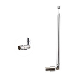 POBADY TV Male Plug Connector Telescopic Antenna 7 Sections PAL Telescopic Antenna 71.5cm/28IN for DVB-T DVB-T2 TV FM AM Stereo Reception