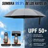 KTMOUW Paraguas Automático Invertido 10 Varillas UPF 50+