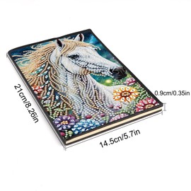 DCIDBEI Diamond Painting Notebook A5 Blank Diamond Painting Notebooks Diamond Painting Diamonds Secret Diary Sketchbook for Adults Gifts Sketchbook Journal Book Horse