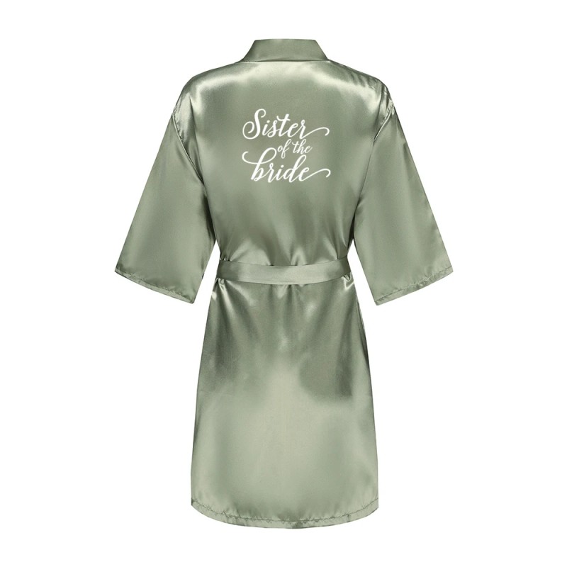 Satin Kimono Robe Women – Silk Bathrobe Bridal, Lounge Robe