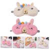 Outanaya 2Pcs Cartoon Animal Eye Masks Plush Eye Covers for