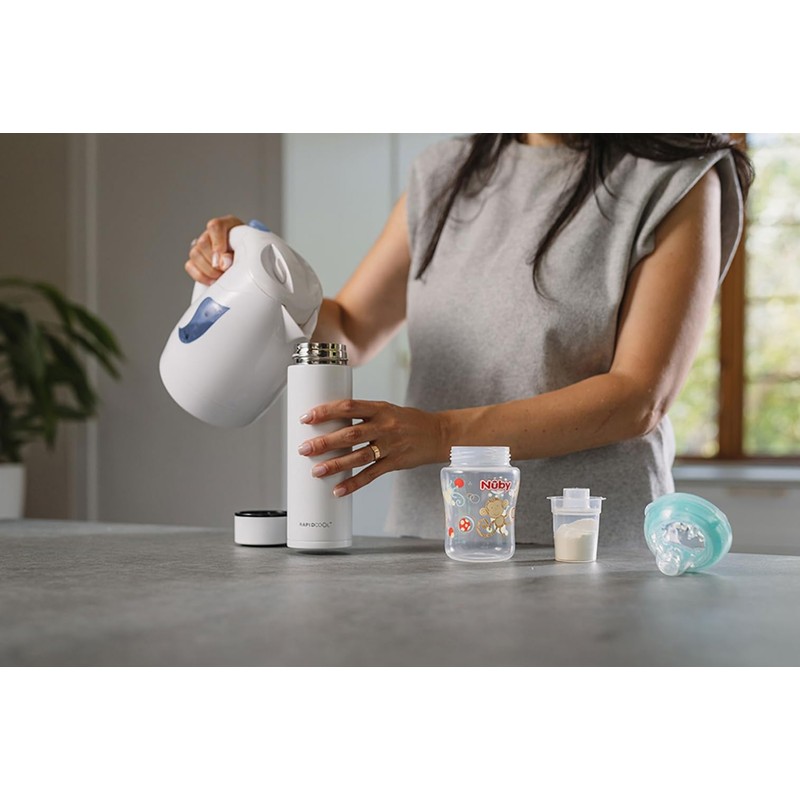 Nuby RapidCool NU-1545 Stainless Steel Bottle for Milk Preparation, Heat
