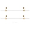Handrail, 2 Pack Acrylic Staircase Handrails, Clear with Golden Brackets,
