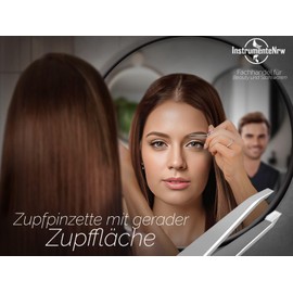 Solingen Tweezers Hair Plucking Tweezers Made in Germany Solinger Eyebrow Tweezers Flat Tweezers Made of Stainless Steel for Plucking Hair for Men and Women