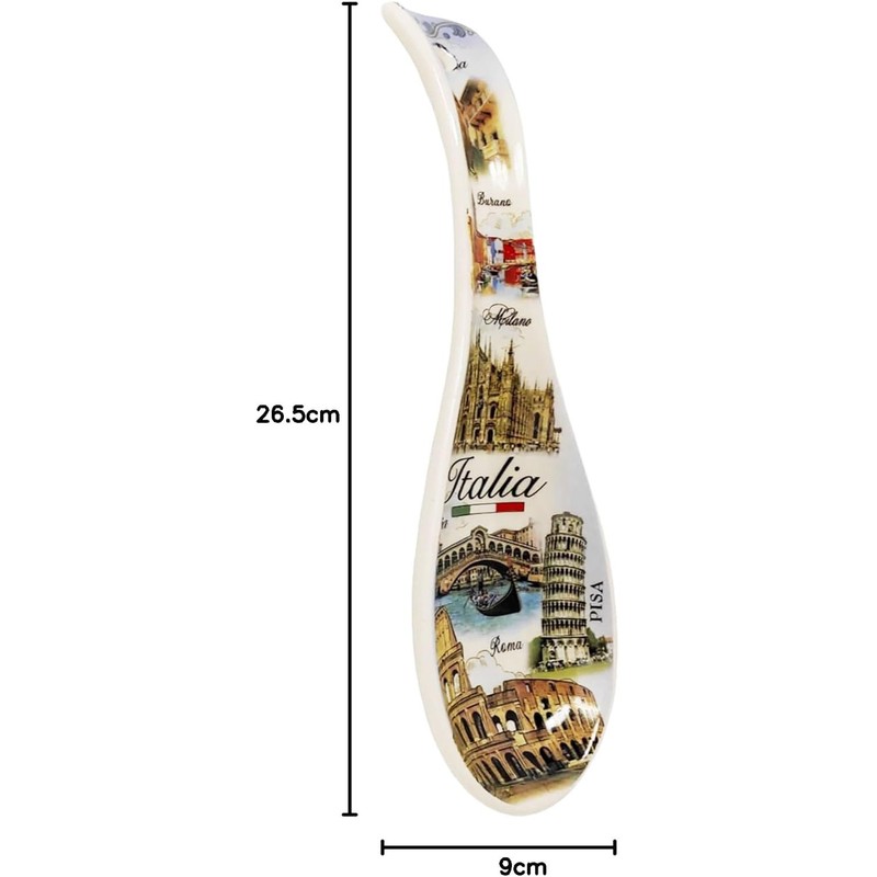 CUCUBA Souvenir Italia Ceramic Spoon Rest Rest 26.5 x 9