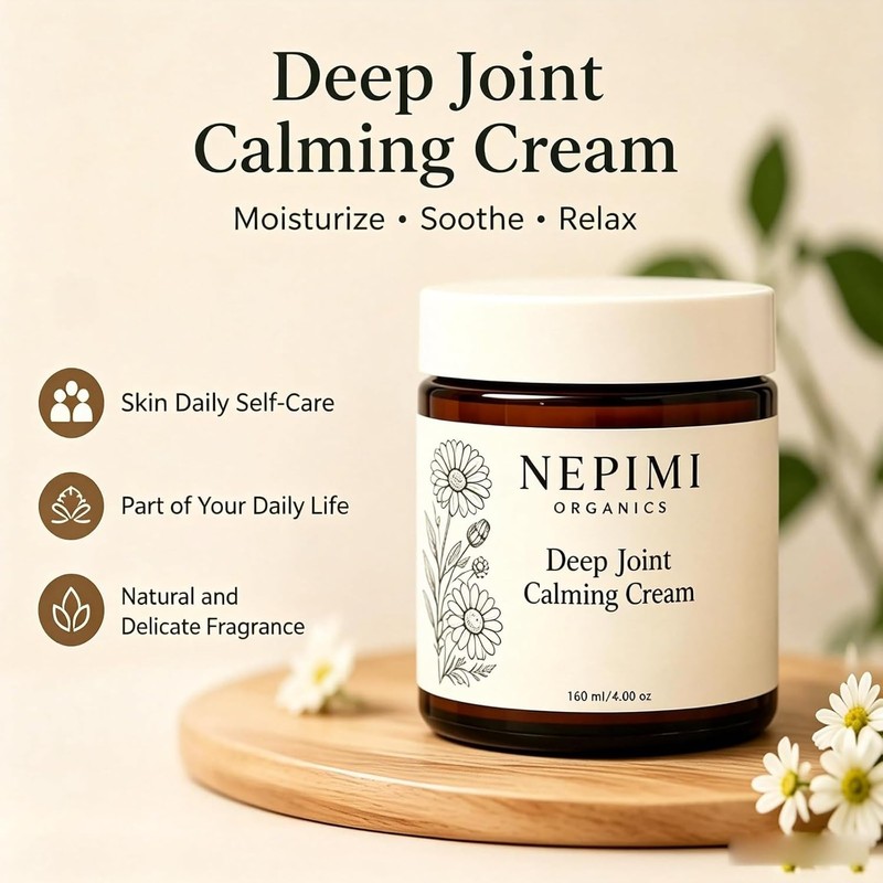 Nepimi Organics Deep Joint Calming Cream, Moisturizing Massage Topical Body