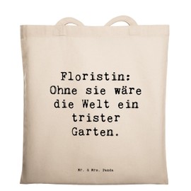Mr. & Mrs. Panda Tragetasche Spruch Floristin Garten - Geschenk, Blumenarrangements, Strandtasche, Seele, Dekoration, Stoffbeutel, Berufe,