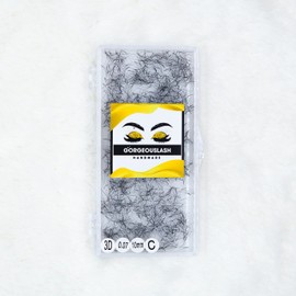 GorgeousLash 1000 Premade Lash Fans. 10D, 8D, 7D, 6D, 5D, 4D, 3D. Eyelash extensions, Handmade! (3D Curl C - 1000 Fans, 10mm)