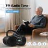 DGXWLLW Portable CD Player Boombox for Home with FM Radio,