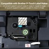 Replacement for Brother P Touch Label Tape Gold on Clear