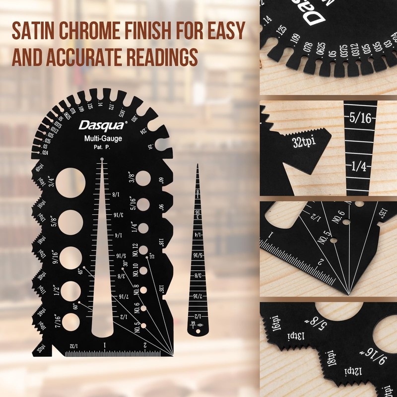 Dasqua Combination Square 12” Horizontal Square Stainless Steel Multi-Function Carpentry