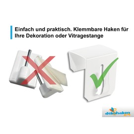 Decorative Window Hooks Universal 12 to 20 mm Pack of 20 White