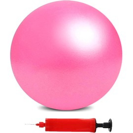 Mini Pilates Exercise Yoga Ball, 9 Inch Small Inflatable Exercise Yoga Ball,Core Training and Physical Therapy Equipment, with Pump(Pink)