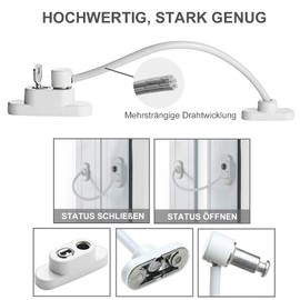 2 x Child Safety Window Safety Lock Children Baby Children Safe Cable Lock for Public and Commercial Home Applications with Wrenches