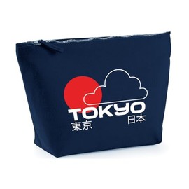 Hippowarehouse Tokyo Sun and Cloud Printed Make up Cosmetic wash Bag 18x19x9cm