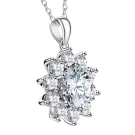 CNUGGCH Jewelry for Wife Women Moissanite Pendant Necklace for Women 1CT-3CT Wedding Anniversary Birthday Gifts for Wife Girlfriend Womens Her Mom on Christmas Mothers Day Valentines Day