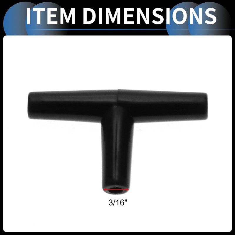 INFINAUTO Plastic Hose Barb Fittings, 3/16" T Shaped 3 Way