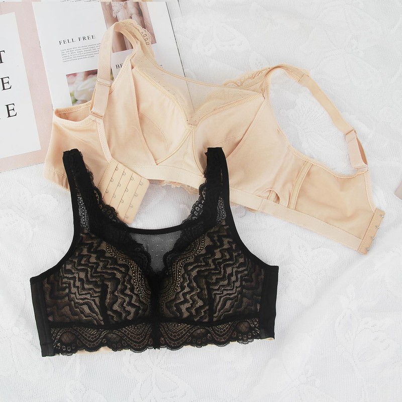 Lervanla Mastectomy Bras with Pockets Non Wired Post Up Bras