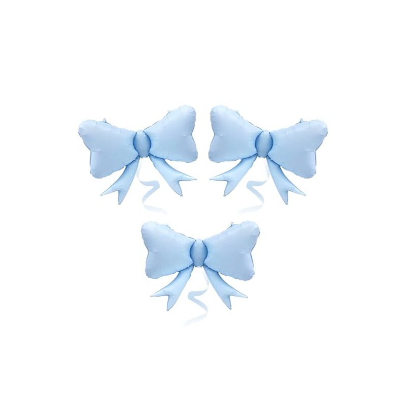Elaliyi Large Bow Balloons 3 Pcs - Macaron Bow Theme