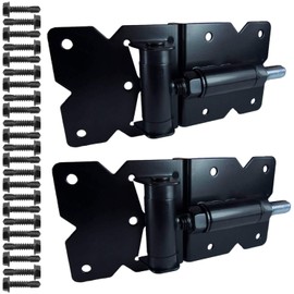 Vinyl Gate Hinges Black - for Vinyl, PVC or Plastic Fencing. Vinyl Fence Gate Hinges w/Mounting Hardware