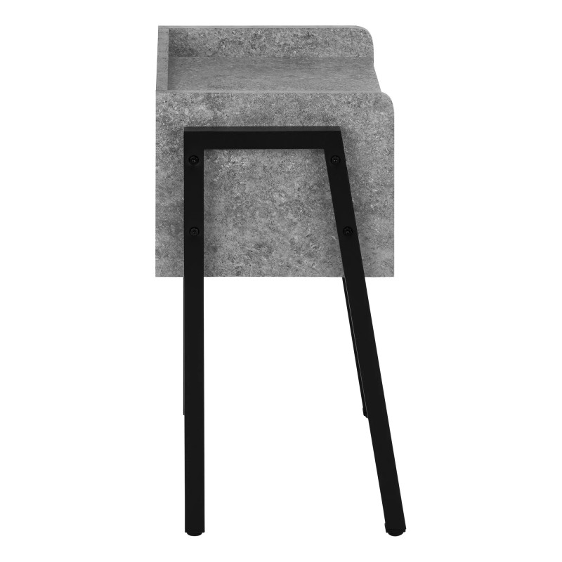 Homeroots 23" Black And Gray End Table With Shelf