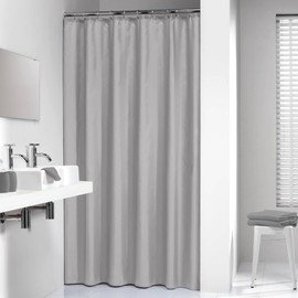Sealskin Granada Shower Curtain, PEVA, Light Grey, 120 x 200 cm