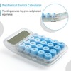 Mr. Pen- Mechanical Switch Calculator, 10 Digits, Blue Calculator, Transparent