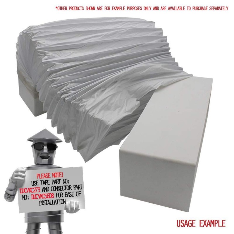 Kair PVC Rectangular Flexible Hose 204mm x 60mm - 3