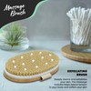 Nevlers Natural Boar Bristle Dry Brushing Body Brush 4-Piece Massage
