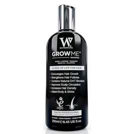 El Mejor Champú para el Crecimiento del Cabello sin Sulfatos, con Cafeína, Biotina, Aceite de Argán y más, Champú Bloqueador de DHT que Estimula el...