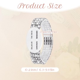 Tucnoeu 4 Pcs Corsage Wristlet Bands Rhinestone Bracelet, Rhinestone Wrist Corsage, Elastic DIY Wrist For Wedding Party Prom Bride Shower Party Anniversary