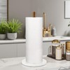 Buruis Wood Paper Towel Holder, Marble Base Modern Decorative Countertop