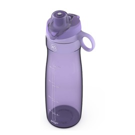 Pogo - Botella de agua de plástico de 40 onzas con tapa suave con popote y asa de transporte, reutilizable, sin BPA, apta para lavaplatos, perfecta pa