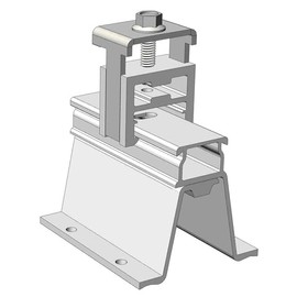 End Clamp MageBracket CL Mounting Kit for Solar Module Panel Mounting Racking Installation on Corrugated Metal Roof