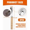 QLEUIFT 3 x 2 mm Nerve Wheel with Wooden Handle,