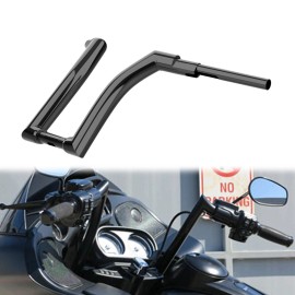HDBUBALUS Black 16" Ape Hanger Handlebar 1.25" Riser For Harley Road Glide Road King 14-23